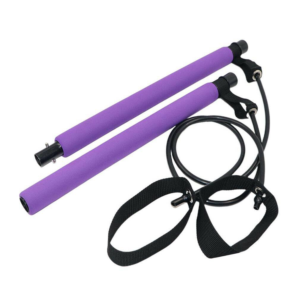 MALOOW Portable Pilates Bar w/ Adjustable Resistance Bands & Travel Bag,  Purple, 1 Piece - Ralphs